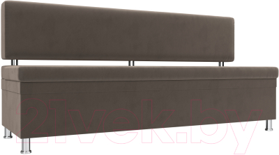Скамья кухонная мягкая Лига Диванов Стайл / 111639 (велюр коричневый) - фото