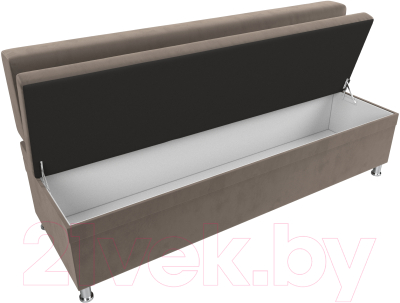 Скамья кухонная мягкая Лига Диванов Стайл / 111639 (велюр коричневый)