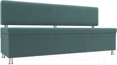 Скамья кухонная мягкая Лига Диванов Стайл / 111640 (велюр бирюзовый) - фото