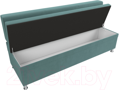 Скамья кухонная мягкая Лига Диванов Стайл / 111640 (велюр бирюзовый)