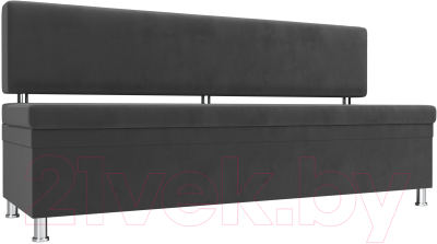 Скамья кухонная мягкая Лига Диванов Стайл / 111643 (велюр серый) - фото