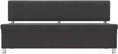 Скамья кухонная мягкая Лига Диванов Стайл / 111643 (велюр серый)
