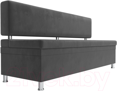 Скамья кухонная мягкая Лига Диванов Стайл / 111643 (велюр серый)
