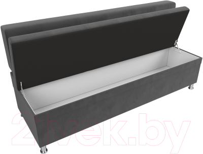 Скамья кухонная мягкая Лига Диванов Стайл / 111643 (велюр серый)