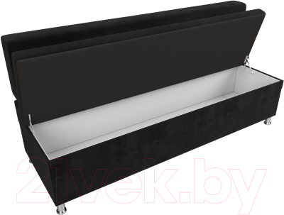 Скамья кухонная мягкая Лига Диванов Стайл / 111644 (велюр черный)