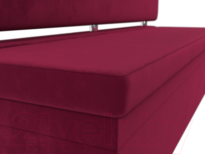 Скамья кухонная мягкая Лига Диванов Стайл / 114500 (микровельвет бордовый)