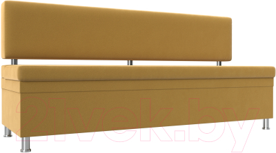 Скамья кухонная мягкая Лига Диванов Стайл / 114501 (микровельвет желтый) - фото