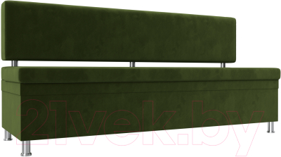 Скамья кухонная мягкая Лига Диванов Стайл / 114502 (микровельвет зеленый) - фото