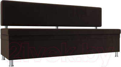 Скамья кухонная мягкая Лига Диванов Стайл / 114504 (микровельвет коричневый) - фото