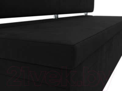 Скамья кухонная мягкая Лига Диванов Стайл / 114507 (микровельвет черный)