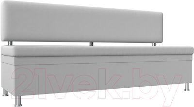 Скамья кухонная мягкая Лига Диванов Стайл / 114509 (экокожа белый) - фото
