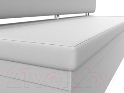 Скамья кухонная мягкая Лига Диванов Стайл / 114509 (экокожа белый)