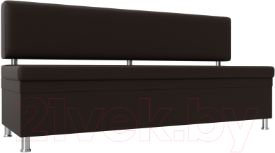 Скамья кухонная мягкая Лига Диванов Стайл / 114510 (экокожа коричневый) - фото