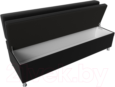 Скамья кухонная мягкая Лига Диванов Стайл / 114511 (экокожа черный)