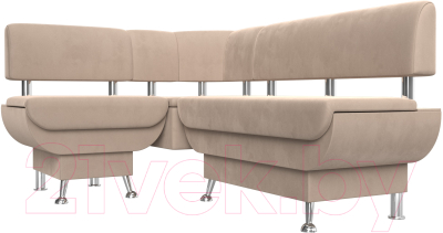 Уголок кухонный мягкий Лига Диванов Альфа левый / 116684L (велюр бежевый)