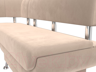 Уголок кухонный мягкий Лига Диванов Альфа левый / 116684L (велюр бежевый)