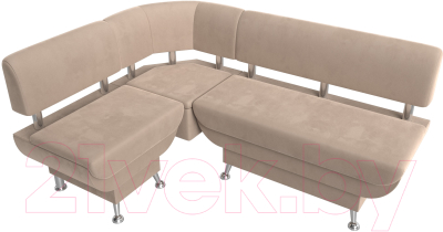 Уголок кухонный мягкий Лига Диванов Альфа левый / 116684L (велюр бежевый)
