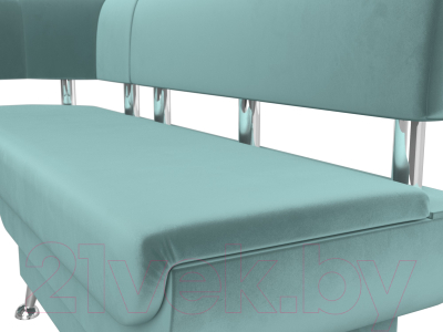 Уголок кухонный мягкий Лига Диванов Альфа левый / 116692L (велюр бирюзовый)