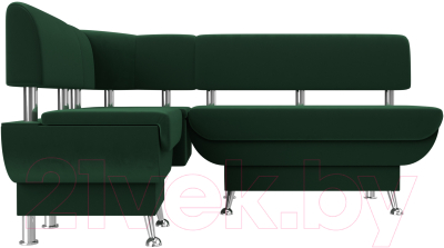 Уголок кухонный мягкий Лига Диванов Альфа левый / 116694L (велюр зеленый)
