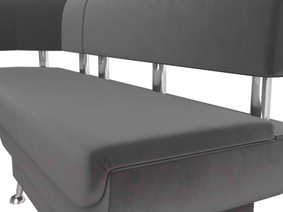 Уголок кухонный мягкий Лига Диванов Альфа левый / 116696L (велюр серый)