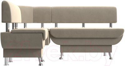 Уголок кухонный мягкий Лига Диванов Альфа левый / 116699L (микровельвет бежевый) - фото