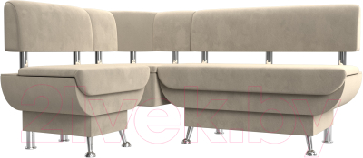 Уголок кухонный мягкий Лига Диванов Альфа левый / 116699L (микровельвет бежевый)