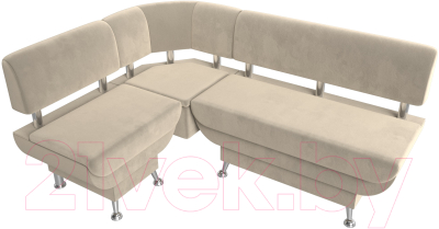Уголок кухонный мягкий Лига Диванов Альфа левый / 116699L (микровельвет бежевый)