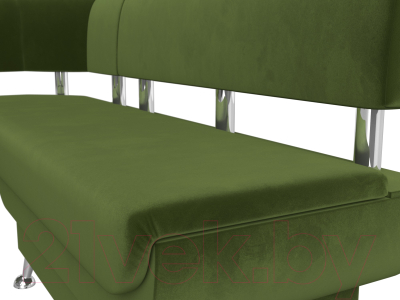 Уголок кухонный мягкий Лига Диванов Альфа левый / 116704L (микровельвет зеленый)