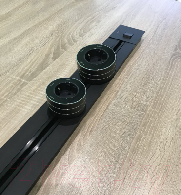 Комплект трековых розеток Track socket Шинопровод 60см + 2 Евро розетки