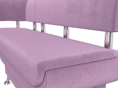 Уголок кухонный мягкий Лига Диванов Альфа левый / 116711L (микровельвет сиреневый)