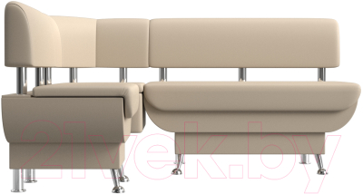 Уголок кухонный мягкий Лига Диванов Альфа левый / 116733L (экокожа бежевый) - фото