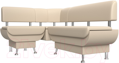 Уголок кухонный мягкий Лига Диванов Альфа левый / 116733L (экокожа бежевый)