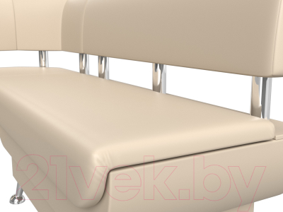 Уголок кухонный мягкий Лига Диванов Альфа левый / 116733L (экокожа бежевый)