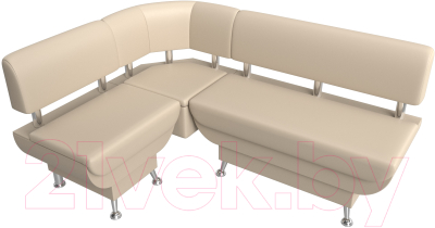 Уголок кухонный мягкий Лига Диванов Альфа левый / 116733L (экокожа бежевый)