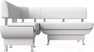 Уголок кухонный мягкий Лига Диванов Альфа левый / 116734L (экокожа белый)