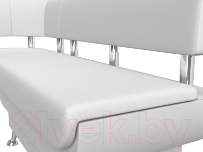 Уголок кухонный мягкий Лига Диванов Альфа левый / 116734L (экокожа белый)