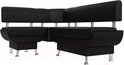 Уголок кухонный мягкий Лига Диванов Альфа левый / 116736L (экокожа черный)