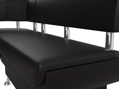 Уголок кухонный мягкий Лига Диванов Альфа левый / 116736L (экокожа черный)