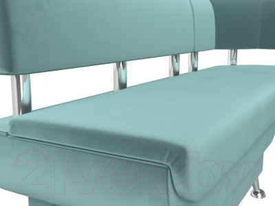 Уголок кухонный мягкий Лига Диванов Альфа правый / 116692 (велюр бирюзовый)