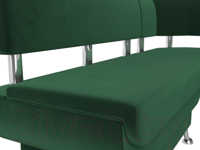 Уголок кухонный мягкий Лига Диванов Альфа правый / 116694 (велюр зеленый)
