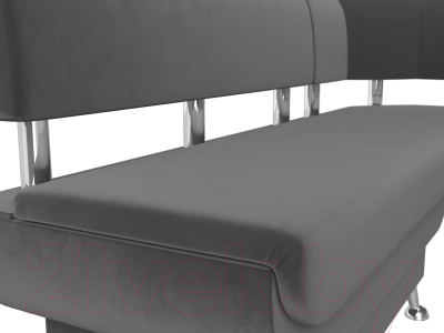 Уголок кухонный мягкий Лига Диванов Альфа правый / 116696 (велюр серый)