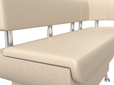 Уголок кухонный мягкий Лига Диванов Альфа правый / 116733 (экокожа бежевый)