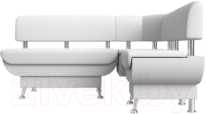 Уголок кухонный мягкий Лига Диванов Альфа правый / 116734 (экокожа белый)