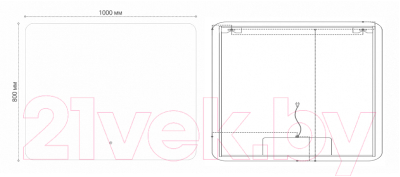 Зеркало Grossman Elegans-норма Black LED / 17100802