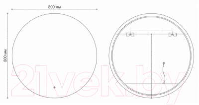 Зеркало Grossman Cosmo-норма Black LED / 1980802
