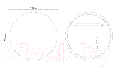 Зеркало Grossman Cosmo-норма Black LED / 1970702