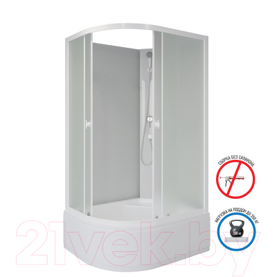 Душевая кабина Niagara Promo P110/80/40R/MT/BK 110x80x195