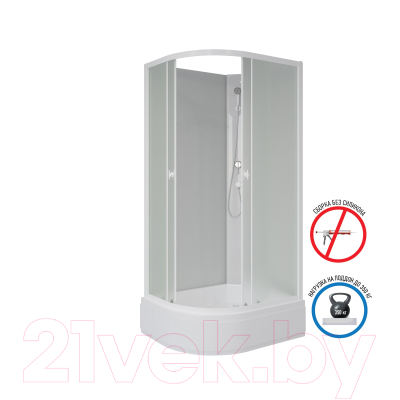 Душевая кабина Niagara Promo P110/80/26R/MT/BK 110x80x195