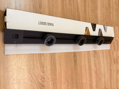 Комплект трековых розеток Track socket Шинопровод 100см + 3 Евро розетки