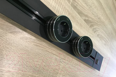 Комплект трековых розеток Track socket Шинопровод 40см + 2 Евро розетки